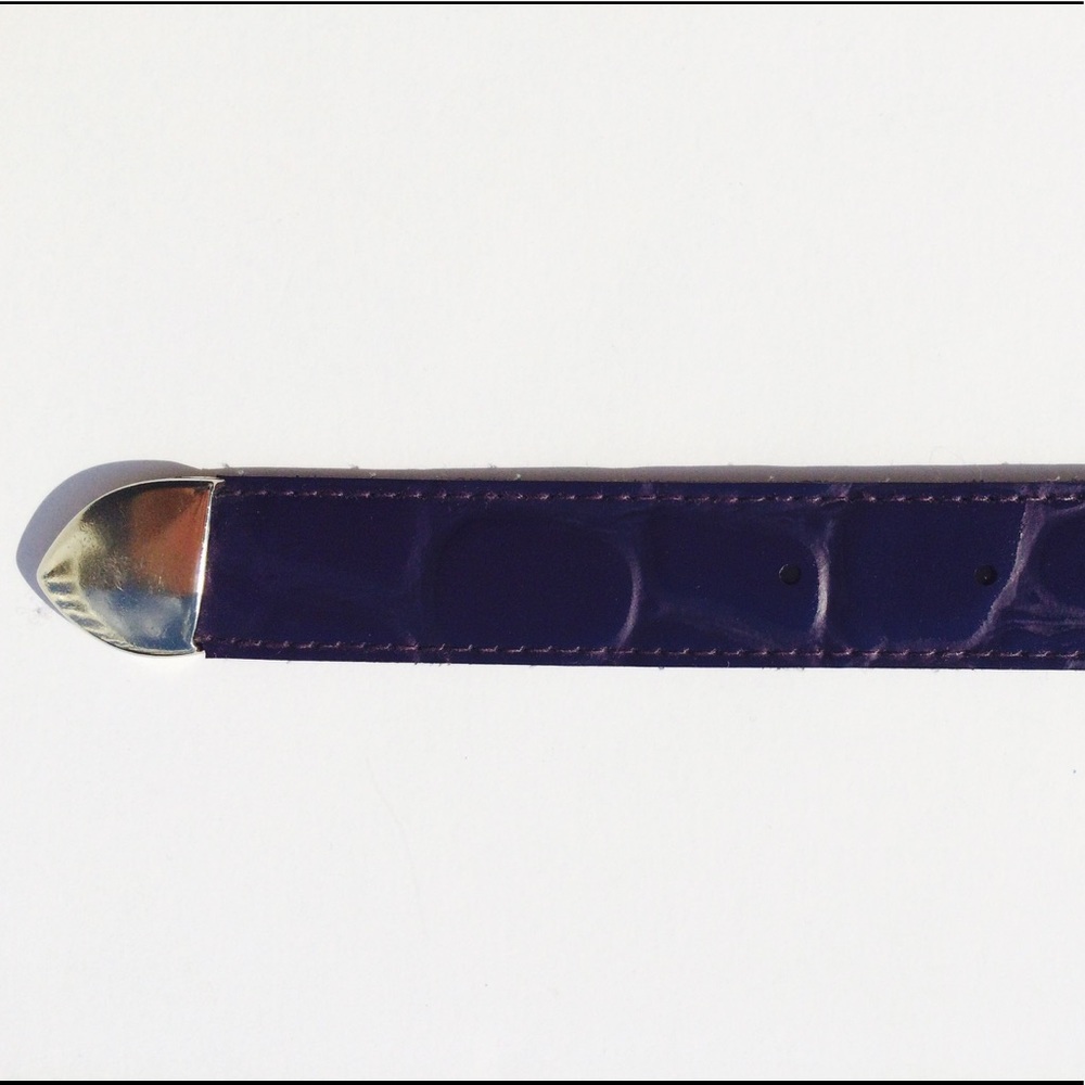Women's Crocodile Style Purple Belt Size 41" (L) - Picture 6 of 6
